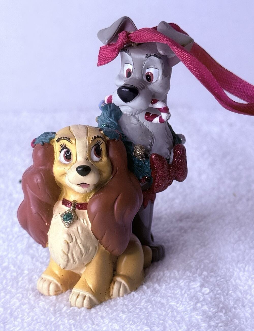 Disney Parks Lady & The Tramp Dogs Holiday Christmas Tree Ornament Decor Gift